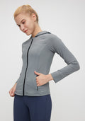 Lightweight Full-Zip Hooded Workout Sweatshirts with Pockets