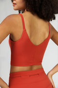Women's Removable Pads Medium Support Crop Tops