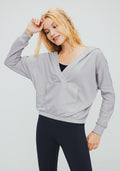 Women Hooded Workout Sweatshirts with Kangaroo Pockets
