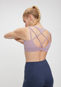 Criss Cross Sports Bras with High Support Removable Pads