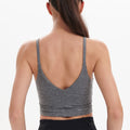 Charcoal gray Peach skin sports bra